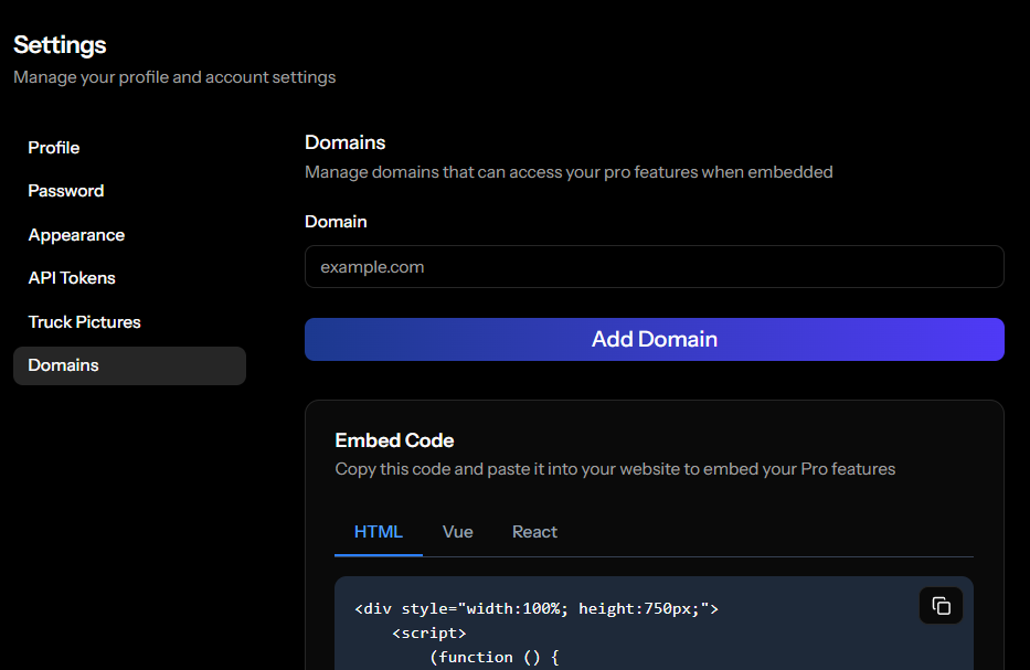 Embedded Integration Feature
